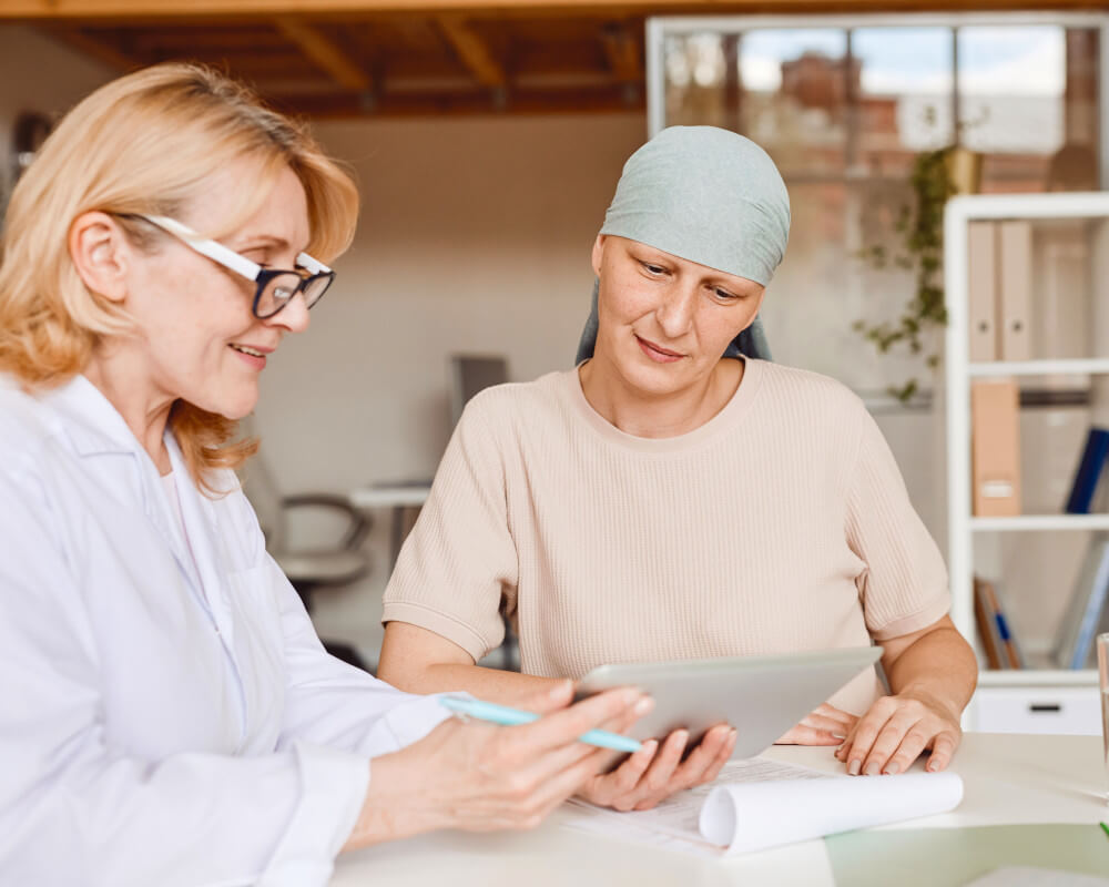 Patientin erhält Therapie in der Rehaklinik für Nierenkrebs